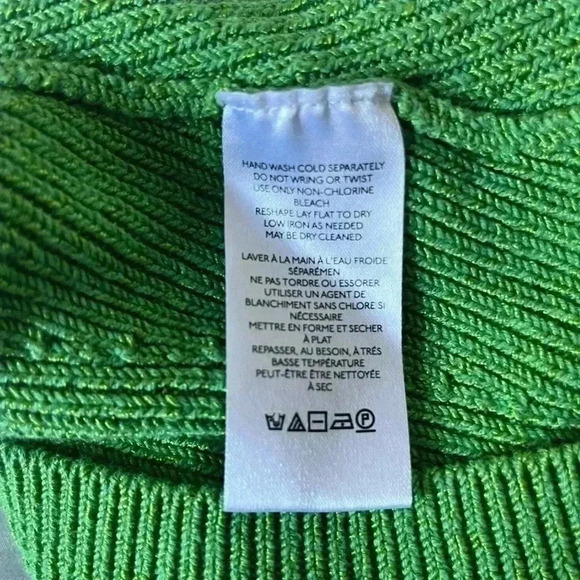 Maeve by Anthropologie “Everyday Maryanne” Bright Green Sweater Tank Top  SIZE M - Picture 9 of 10
